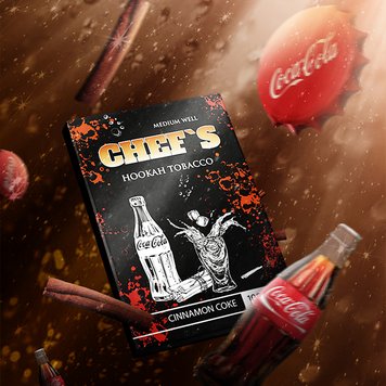 Тютюн Chefs Cinnamon coke (кола з корицею, 100 г) 8221 Фото Інтернет магазина Кальянів - Вейпікс