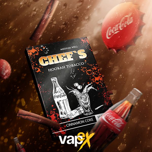 Тютюн Chefs Cinnamon coke (кола з корицею, 100 г) 8221 Фото Інтернет магазина Кальянів - Вейпікс