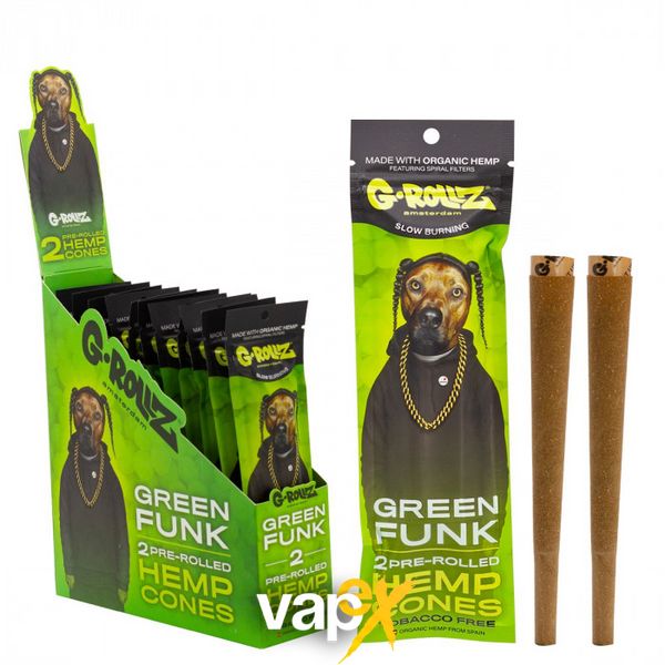 БУМАГА ДЛЯ САМОКРУТОК G-ROLLZ - 2X GRAPE FLAVORED PRE-ROLLED HEMP CONES 93457 Фото Інтернет магазина Кальянів - Вейпікс