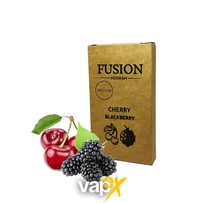 Табак Fusion Medium Cherry Blackberry (Вишня Ежевика, 100 г)   20923 Фото Інтернет магазину Кальянів - Вейпикс