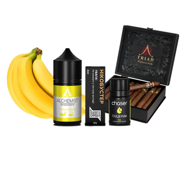 Набор для самозамеса Alchemist Salt CubanaBanana (Кубана Банана, 50 мг, 30 мл) 21544 Фото Інтернет магазину Кальянів - Вейпикс