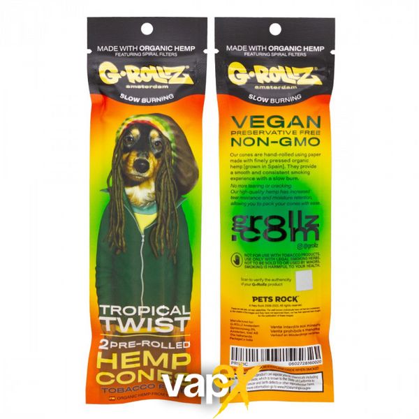 БУМАГА ДЛЯ САМОКРУТОК G-ROLLZ - 2X MANGO FLAVORED PRE-ROLLED HEMP 746384 Фото Інтернет магазина Кальянів - Вейпікс