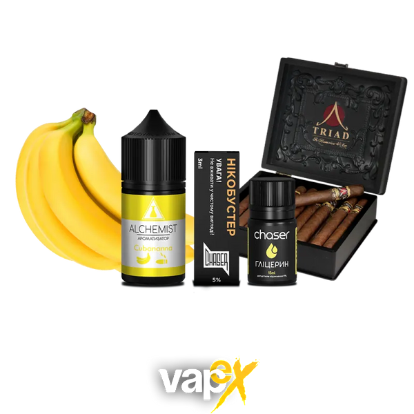 Набор для самозамеса Alchemist Salt CubanaBanana (Кубана Банана, 50 мг, 30 мл) 21544 Фото Інтернет магазину Кальянів - Вейпикс