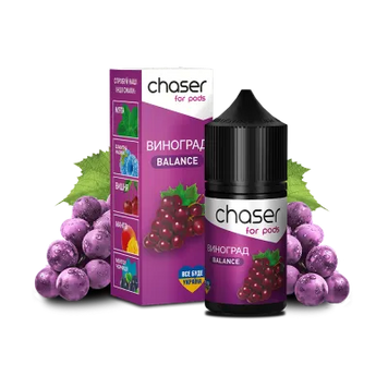 Рідина Chaser Grape Balance (Виноград, 50 мг, 30 мл) 45214 Фото Інтернет магазина Кальянів - Вейпікс