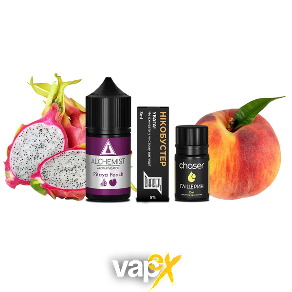 Набор для самозамеса Alchemist Salt Pitaya Peach (Питайя Персик, 50 мг, 30 мл) 21549 Фото Інтернет магазину Кальянів - Вейпикс