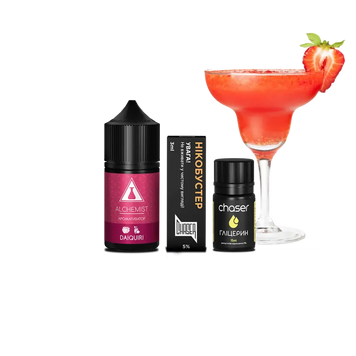 Набор для самозамеса Alchemist Salt FL Daiquiri (Дайкири, 50 мг, 30 мл) 21556 Фото Інтернет магазину Кальянів - Вейпикс