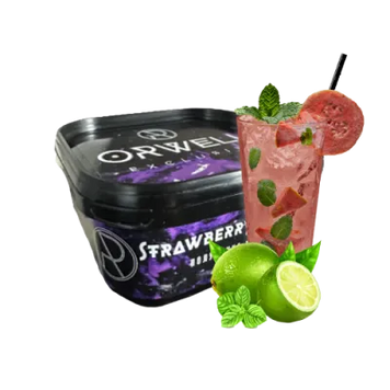 Тютюн Orwell Strong Strawberry Mojito (Полуничний Мохіто, 200 г)   21114 Фото Інтернет магазина Кальянів - Вейпікс