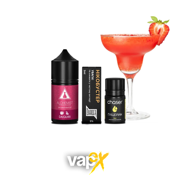 Набор для самозамеса Alchemist Salt FL Daiquiri (Дайкири, 50 мг, 30 мл) 21556 Фото Інтернет магазину Кальянів - Вейпикс