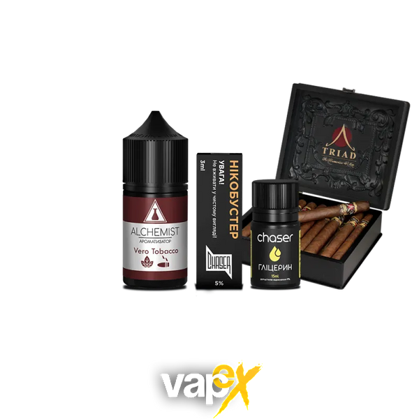 Набір для самозамісу Alchemist Salt Vero Tobacco (Тютюн, 50 мг, 30 мл) 21554 Фото Інтернет магазина Кальянів - Вейпікс