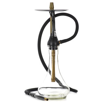 Кальян Alpha Hookah Model S Replica Black з колбою Drop Clear 45 см 2520 Фото Інтернет магазину Кальянів - Вейпикс