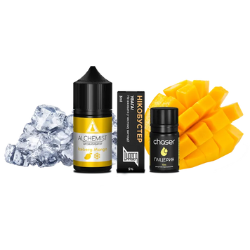 Набор для самозамеса Alchemist Salt Iceberg Mango (Манго Лёд, 50 мг, 30 мл) 21547 Фото Інтернет магазину Кальянів - Вейпикс