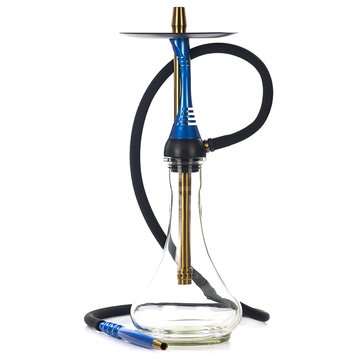 Кальян Alpha Hookah Model S Replica Blue з колбою Drop Clear 45 см 2521 Фото Інтернет магазину Кальянів - Вейпикс