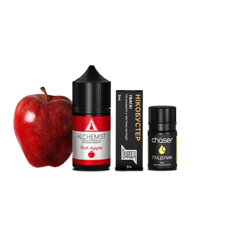 Набір для самозамісу Alchemist Salt Rich Apple (Річ Епл, 50 мг, 30 мл) 21551 Фото Інтернет магазина Кальянів - Вейпікс