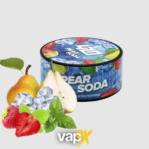 Табак 420 Frost Line Pear soda (Груша Мята Клубника Лёд, 100 г) 22867 Фото Інтернет магазину Кальянів - Вейпикс