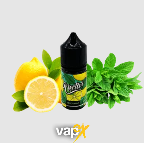 Рідина Nectar Lemon mint (Лимон М'ята, 50 мг, 30 мл) 22698 Фото Інтернет магазина Кальянів - Вейпікс