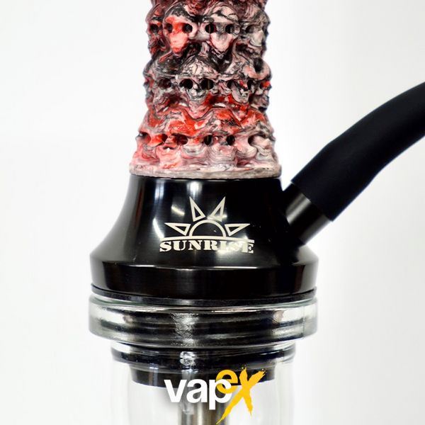 Кальян Sunrise Hookah Windskull Stone Red Inferno 50 см 4450 Фото Інтернет магазину Кальянів - Вейпикс