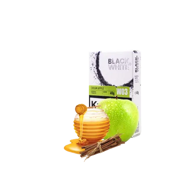 Табак Black&White Cream apple (яблоко мёд корица, 40 г)   9852 Фото Інтернет магазину Кальянів - Вейпикс