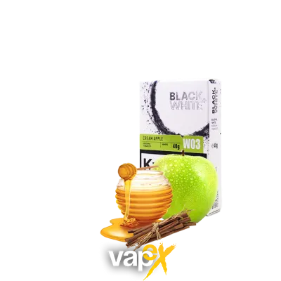 Табак Black&White Cream apple (яблоко мёд корица, 40 г)   9852 Фото Інтернет магазину Кальянів - Вейпикс