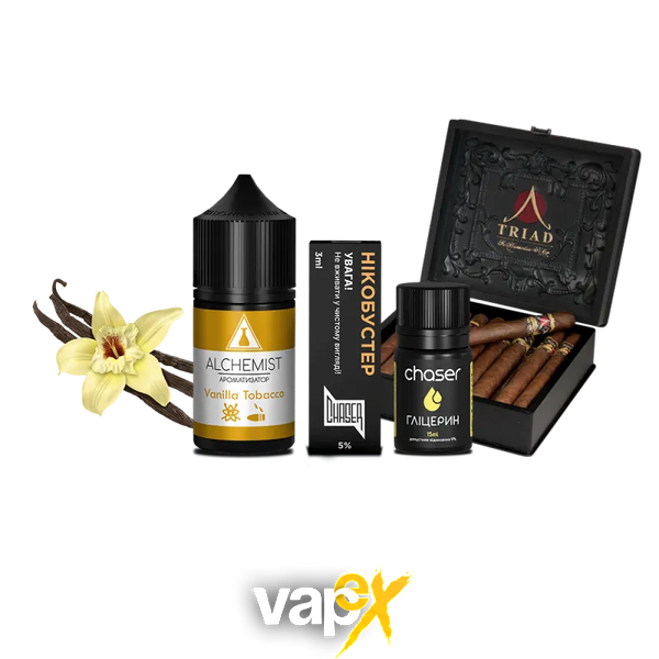 Набор для самозамеса Alchemist Salt Vanilla Tobacco (Табак Ваниль, 50 мг, 30 мл) 21553 Фото Інтернет магазину Кальянів - Вейпикс