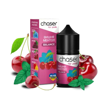 Рідина Chaser Cherry Menthol Balance (Вишня Ментол, 50мг, 30мл) 25857 Фото Інтернет магазина Кальянів - Вейпікс