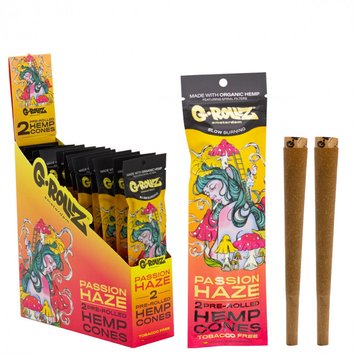 Бумага для самокруток G-ROLLZ - 2x Passion Fruit Flavored Pre-Rolled Hemp Cones 36723 Фото Інтернет магазина Кальянів - Вейпікс