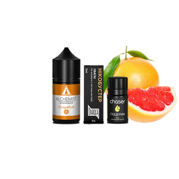 Набор для самозамеса Alchemist Salt Grapefruit (Грейпфрут, 50 мг, 30 мл) 21546 Фото Інтернет магазину Кальянів - Вейпикс