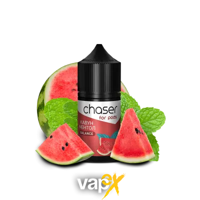 Рідина Chaser Watermelon Menthol Balance (Кавун Ментол, 50 мг, 30 мл) 26540 Фото Інтернет магазина Кальянів - Вейпікс