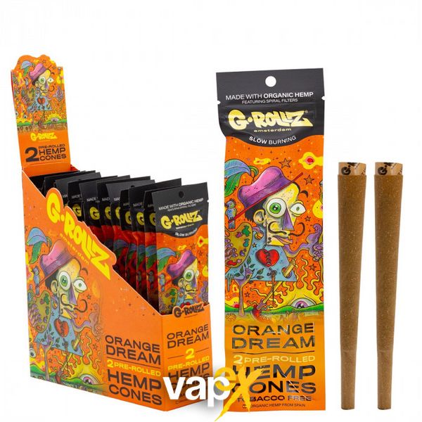 Бумага для самокруток G-ROLLZ - 2x Passion Fruit Flavored Pre-Rolled Hemp Cones 34721 Фото Інтернет магазину Кальянів - Вейпикс