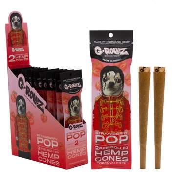 Бумага для самокруток G-ROLLZ - 2x Strawberry Flavored Pre-Rolled Hemp Cones 345728 Фото Інтернет магазина Кальянів - Вейпікс