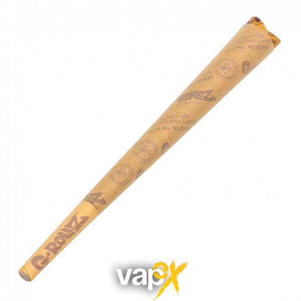 Папір для самокруток G-ROLLZ - KS Unbleached Extra Thin Cone 78945 Фото Інтернет магазина Кальянів - Вейпікс