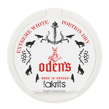 Снюс Odens Lakrits Extreme White Dry 46949 Фото Інтернет магазина Кальянів - Вейпікс