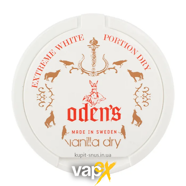 Снюс Odens Vanilla Extreme White Dry 385684 Фото Інтернет магазину Кальянів - Вейпикс