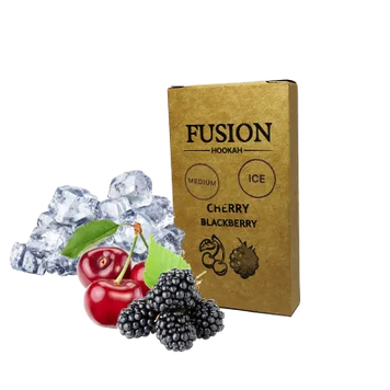 Табак Fusion Medium Ice Cherry Blackberry (Вишня Ежевика Лёд, 100 г)   20928 Фото Інтернет магазину Кальянів - Вейпикс