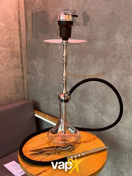 Кальян Sky Hookah Classic Silver в повному комплекті на колбі Craft Clear 65 см 3362 Фото Інтернет магазина Кальянів - Вейпікс