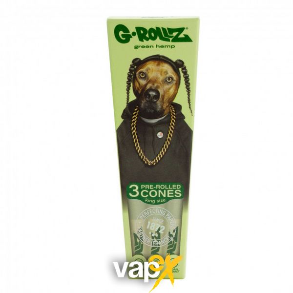 Папір для самокруток G-Rollz | Pets Rock "Rap" Organic Green Hemp - 3 KS Cones 54747 Фото Інтернет магазина Кальянів - Вейпікс