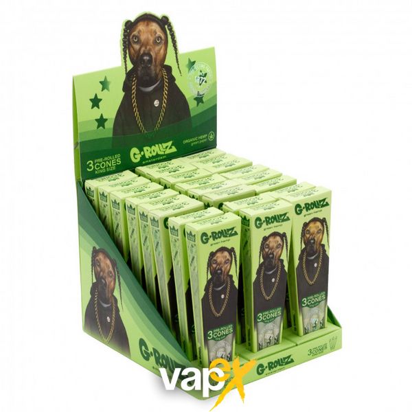 Папір для самокруток G-Rollz | Pets Rock "Rap" Organic Green Hemp - 3 KS Cones 54747 Фото Інтернет магазина Кальянів - Вейпікс