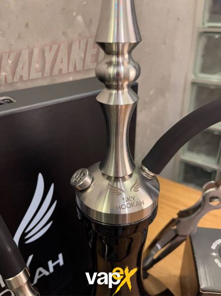 Кальян Sky Hookah Classic Silver в повному комплекті на колбі Craft Black 65 см 3363 Фото Інтернет магазина Кальянів - Вейпікс