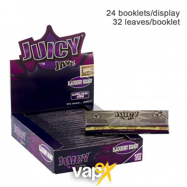 Бумага для самокруток King Size Juicy Jays Blackberry Brandy 54724 Фото Інтернет магазину Кальянів - Вейпикс