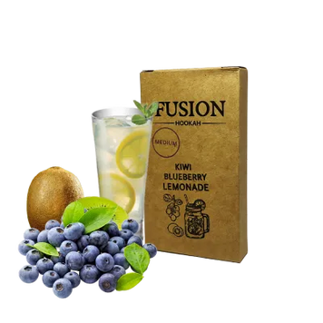 Тютюн Fusion Medium Kiwi Blueberry Lemonade (Лимон Ківі Голубика, 100 г)   20926 Фото Інтернет магазина Кальянів - Вейпікс