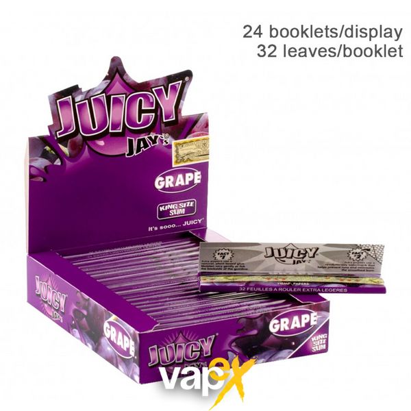 Бумага для самокруток King Size Juicy Jays Grape 47886 Фото Інтернет магазину Кальянів - Вейпикс