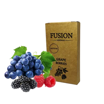 Тютюн Fusion Medium Grape Berries (Виноград Ягоди, 100 г)   20924 Фото Інтернет магазина Кальянів - Вейпікс