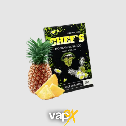 Тютюн Chefs Sour Pineapple (Кислий Ананас, 40 г) 20177 Фото Інтернет магазина Кальянів - Вейпікс