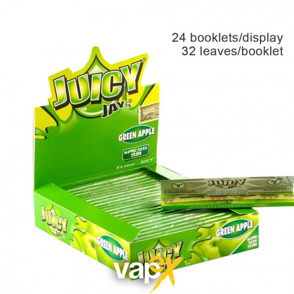 Бумага для самокруток King Size Juicy Jays Green Apple 76544 Фото Інтернет магазину Кальянів - Вейпикс