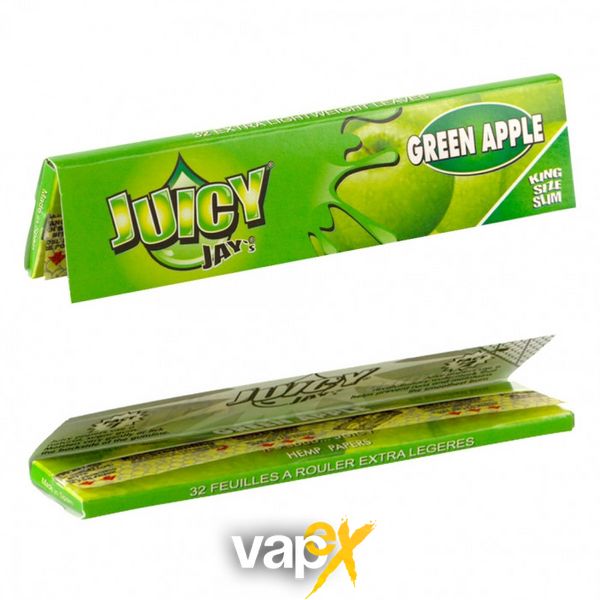 Папір для самокруток King Size Juicy Jays Green Apple 76544 Фото Інтернет магазина Кальянів - Вейпікс