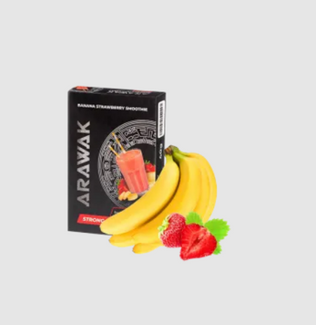 Тютюн Arawak Strong Banana Strawberry Smoothie (Банан полуниця, 40 г)  9623 Фото Інтернет магазина Кальянів - Вейпікс