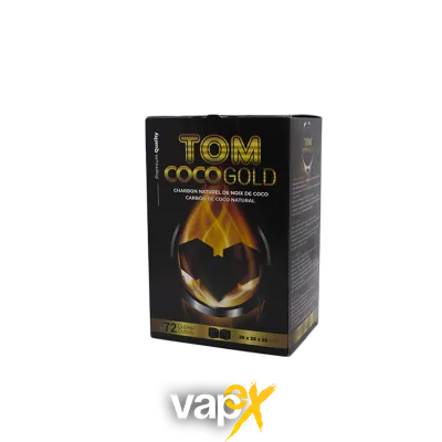 Кокосовый уголь для кальяна Tom Cococha Gold (1 кг, 72 шт, р25) 826 Фото Інтернет магазину Кальянів - Вейпикс