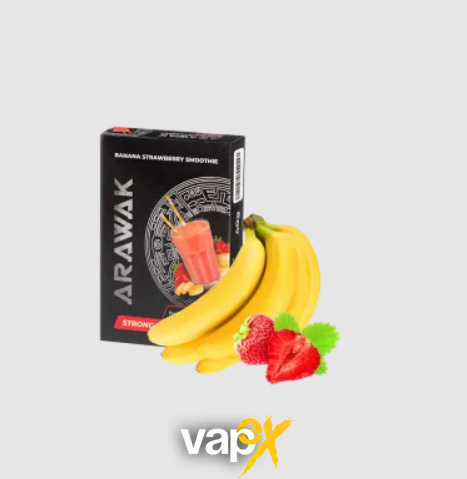 Тютюн Arawak Strong Banana Strawberry Smoothie (Банан полуниця, 40 г)  9623 Фото Інтернет магазина Кальянів - Вейпікс