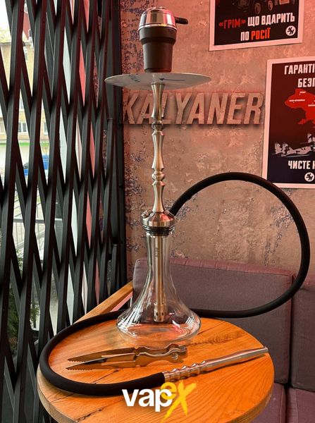 Кальян Sky Hookah Classic Silver в полном комплекте на колбе Craft Clear 65 см 344364 Фото Інтернет магазину Кальянів - Вейпикс