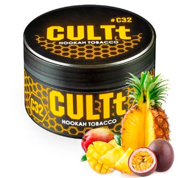 Тютюн CULTt C32 Mango Passion Fruit Pineapple 100 г 3377 Фото Інтернет магазина Кальянів - Вейпікс