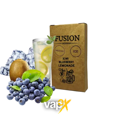 Табак Fusion Medium Ice Kiwi Blueberry Lemonade (Лимон Киви Голубика Лёд, 100 г)   20931 Фото Інтернет магазину Кальянів - Вейпикс